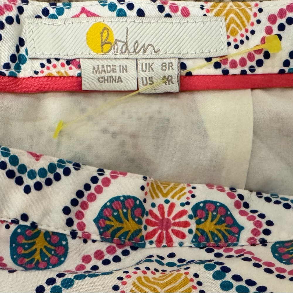 BODEN A-LINE PENCIL SKIRT IN BOHO GEOMETRIC PATTERN-sz 4 - Picture 2 of 8
